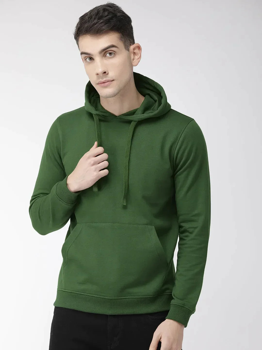Full Sleeves Cotton Hoodie For Men and Women (Unisex) Dark green Color