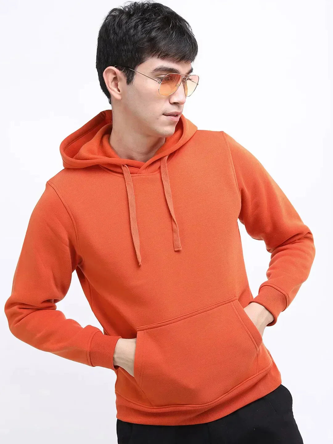 Hoodie orange colour sale