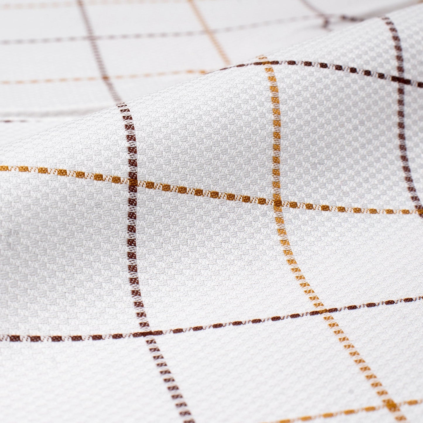 Obliging Men's Full Sleeves Checks Formal Shirt Premium Collection Cotton Fabric White
