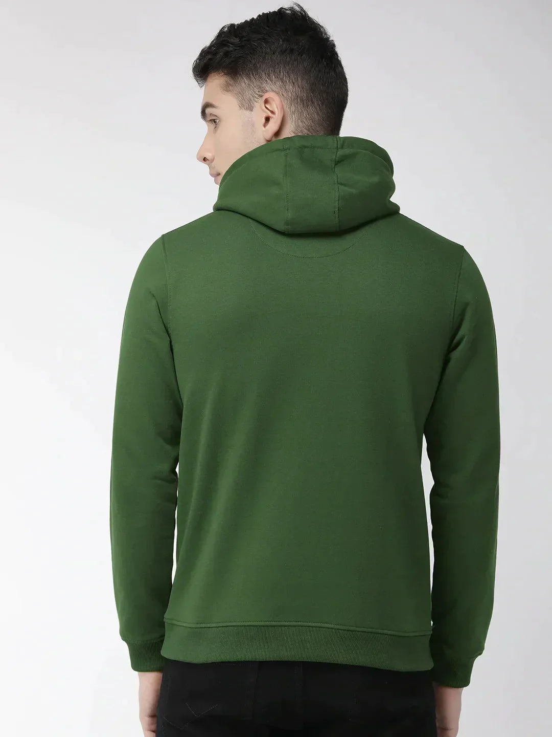 Full Sleeves Cotton Hoodie For Men and Women (Unisex) Dark green Color