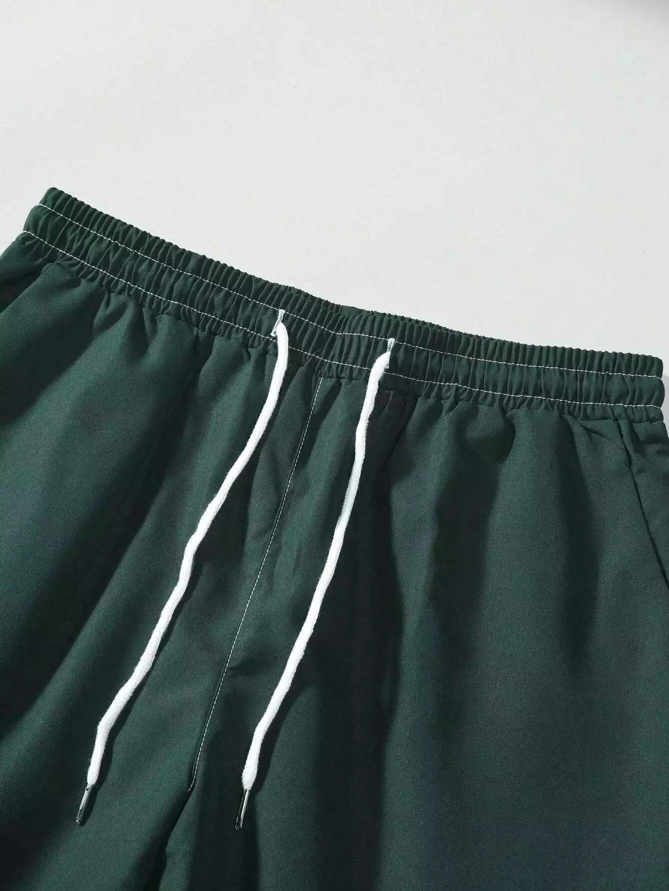 Green White Line Design Mens Half Sleeves Cords Cotton Material