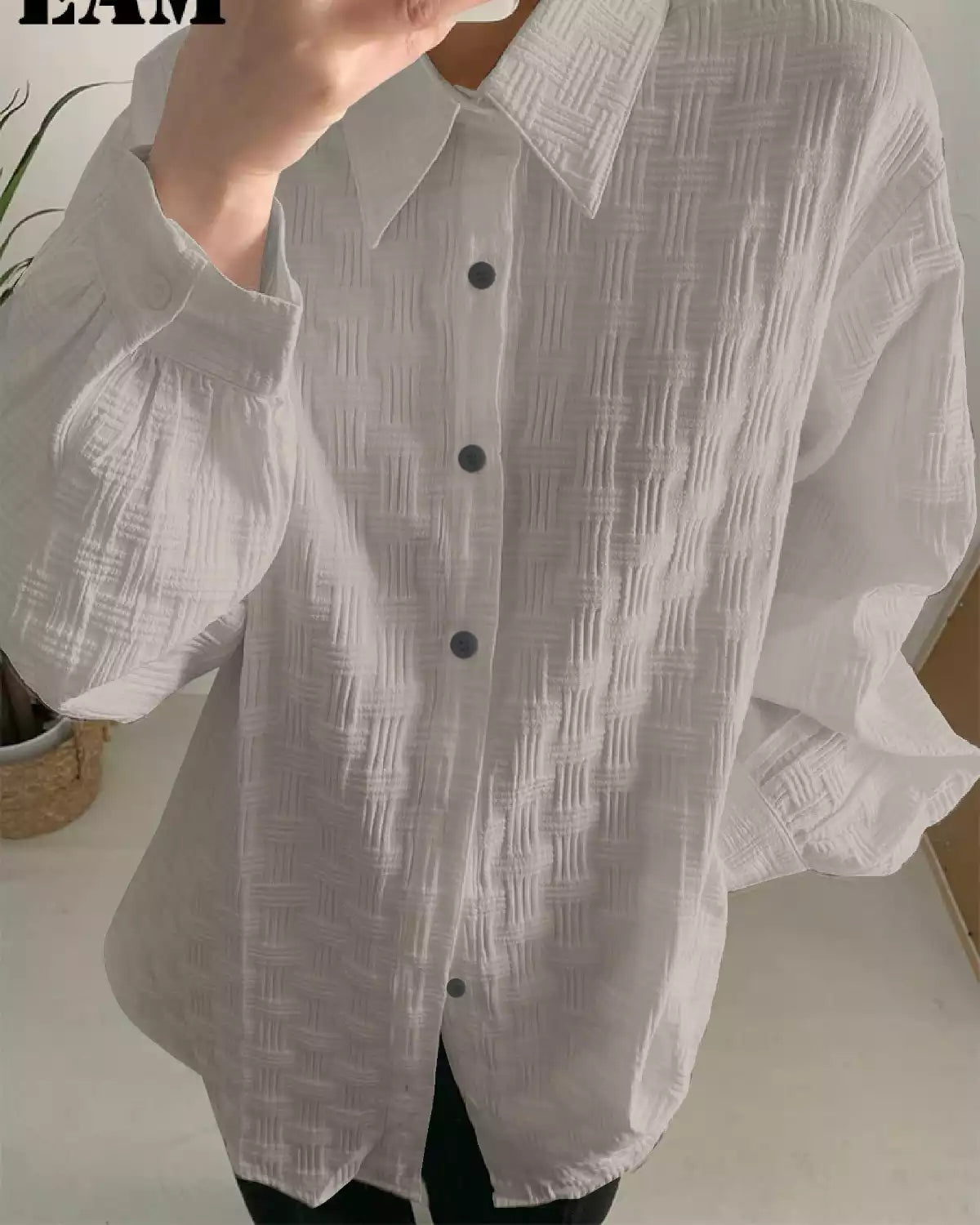 Gray Color Full Sleeves Mens Popcorn Material Shirt