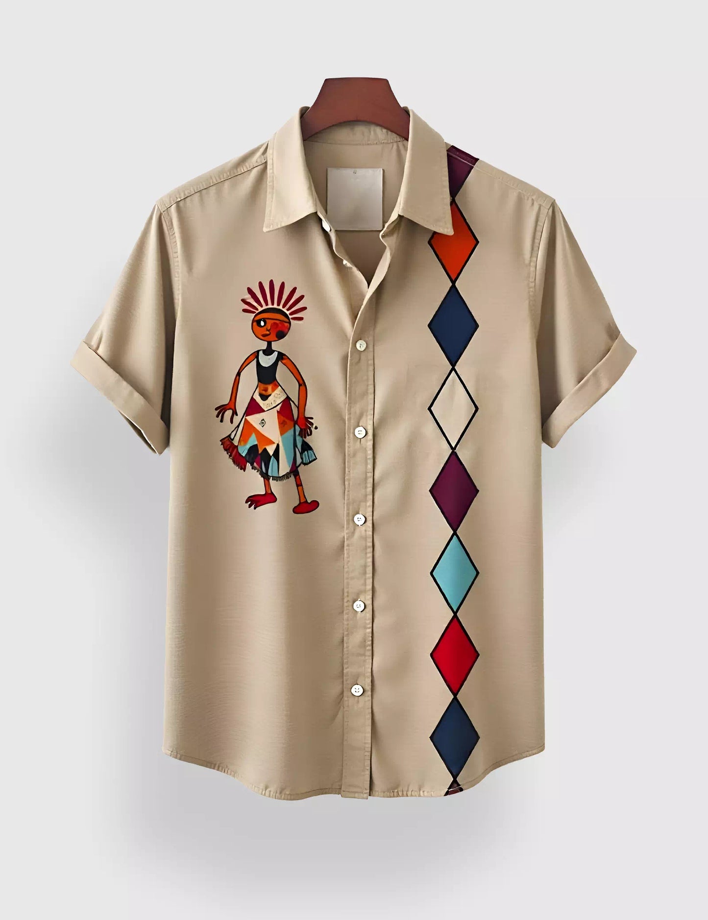 Pitch Block Dance Designer Men's Half Sleeves Printed Shirt Exclusive