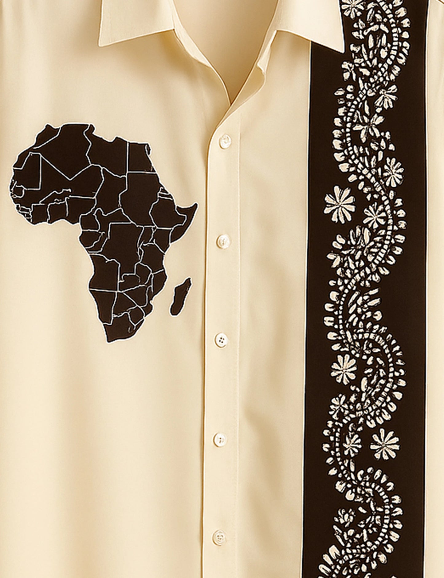 Yellow White Patch Men's Half Sleeves Printed Shirt Exclusive