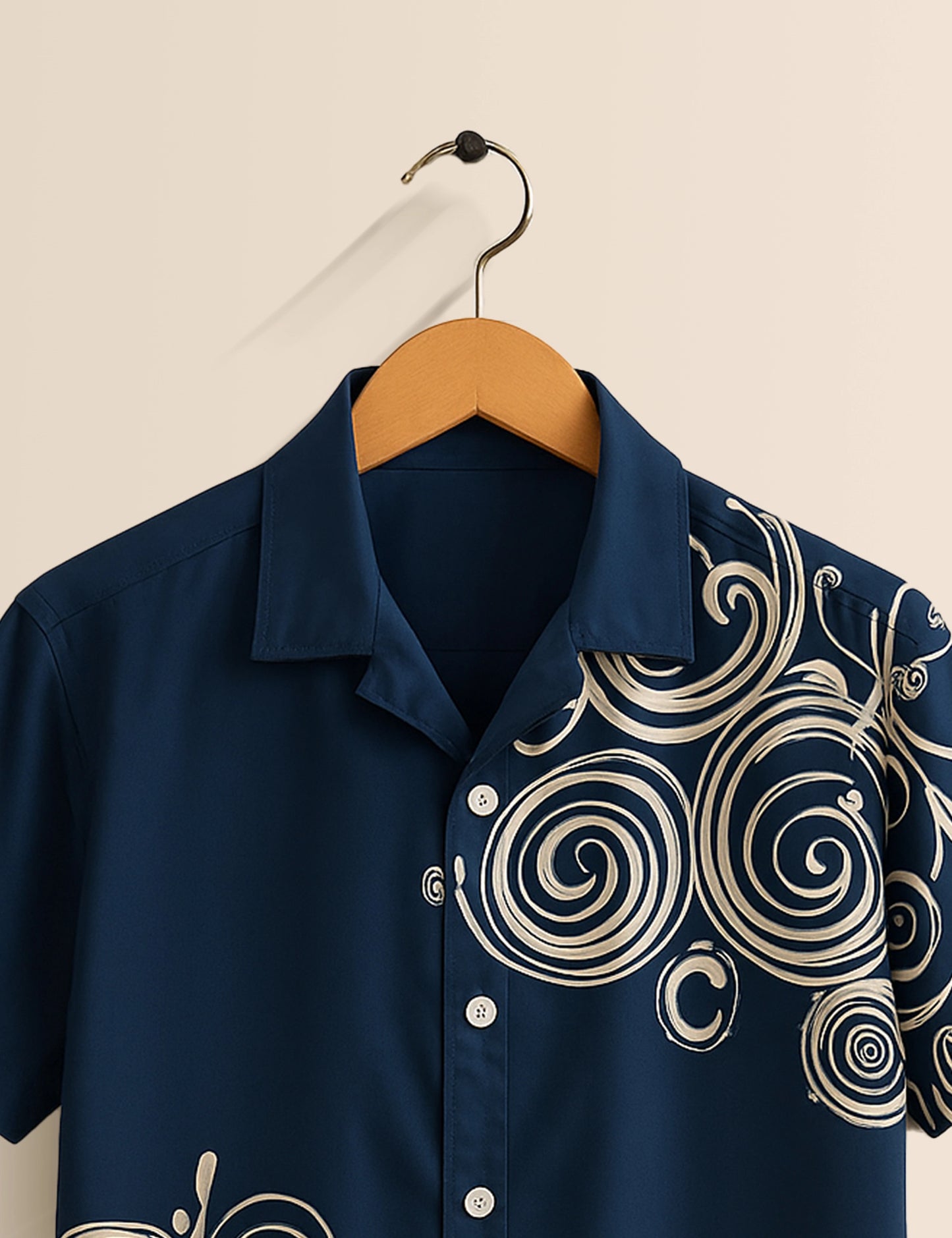 Blue Geometry Men's Half Sleeves Printed Shirt Exclusive
