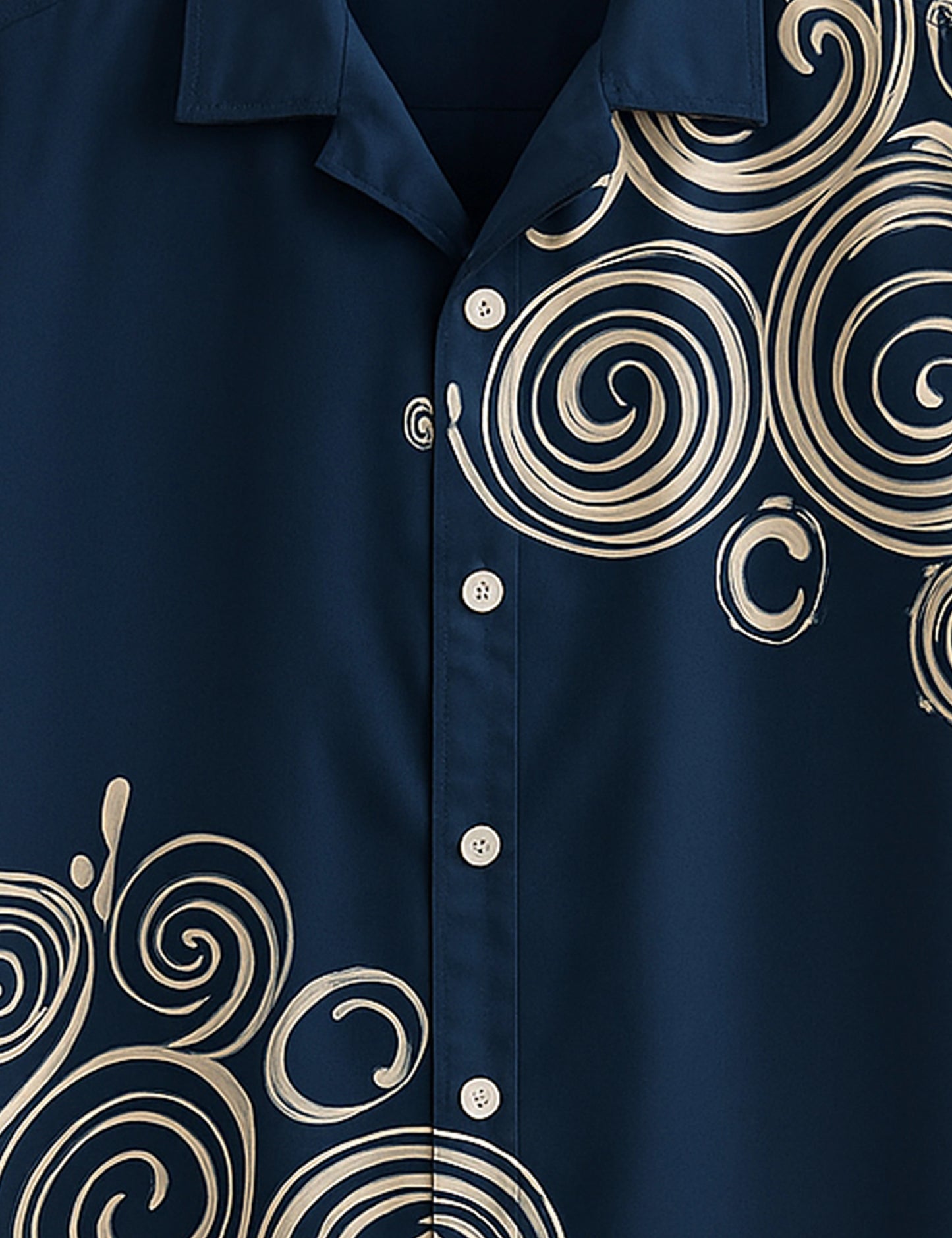 Blue Geometry Men's Half Sleeves Printed Shirt Exclusive