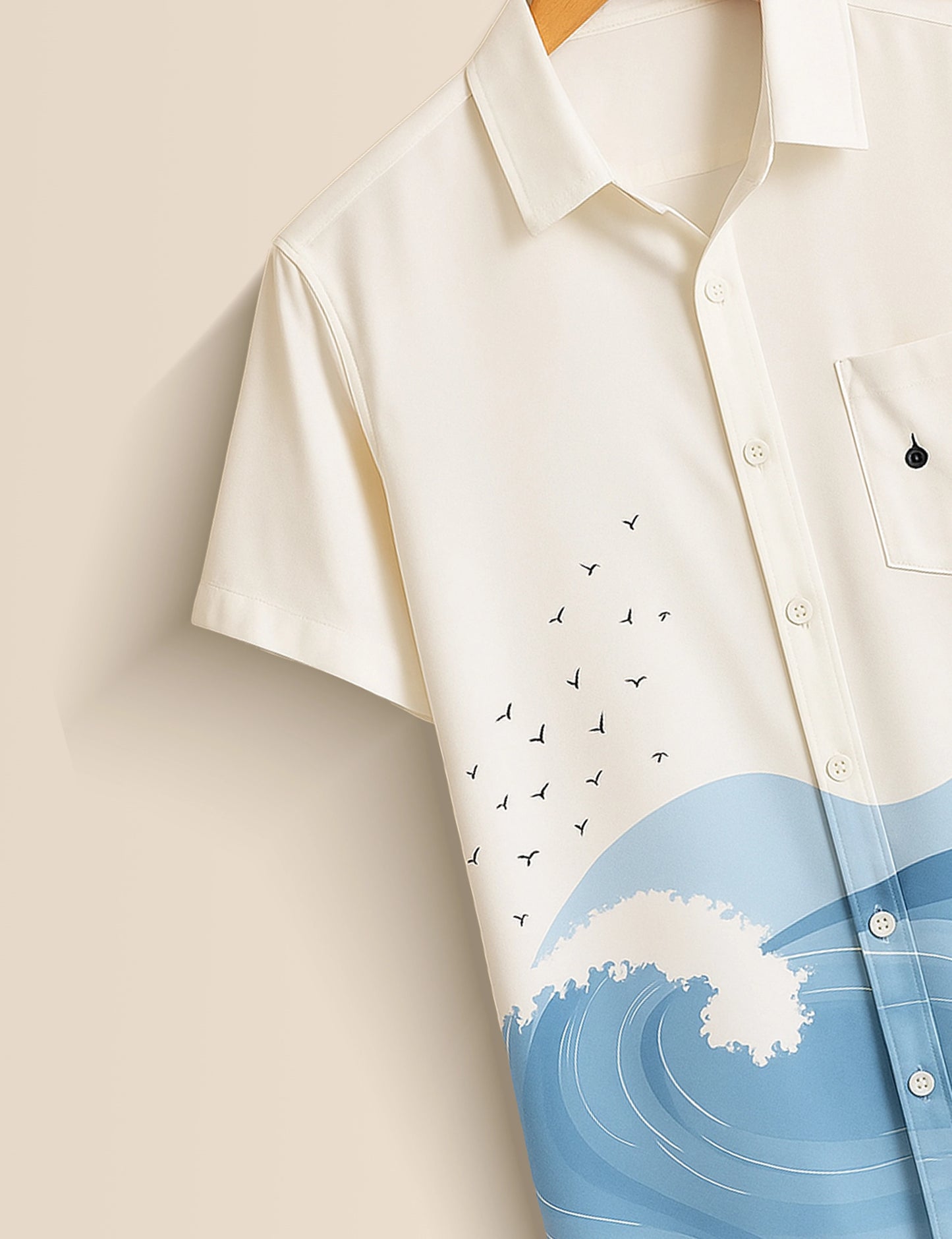 Blue Shade Men's Half Sleeves Printed Shirt Exclusive