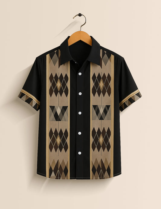 Black Arrow Designer Men's Half Sleeves Printed Shirt Exclusive