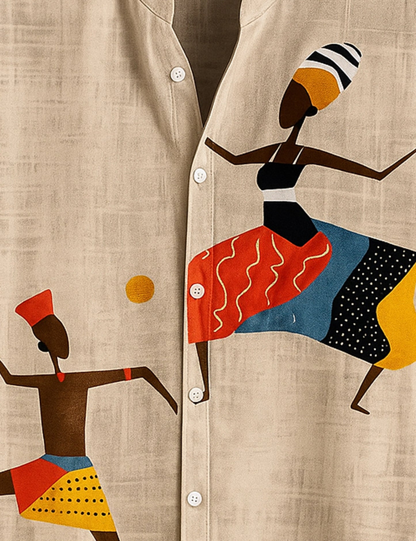 Cream Girl Dance Men's Half Sleeves Printed Shirt Exclusive