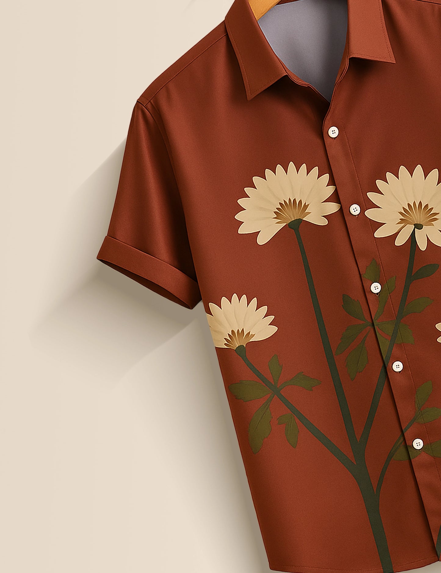 Maroon Lily Men's Half Sleeves Printed Shirt Exclusive