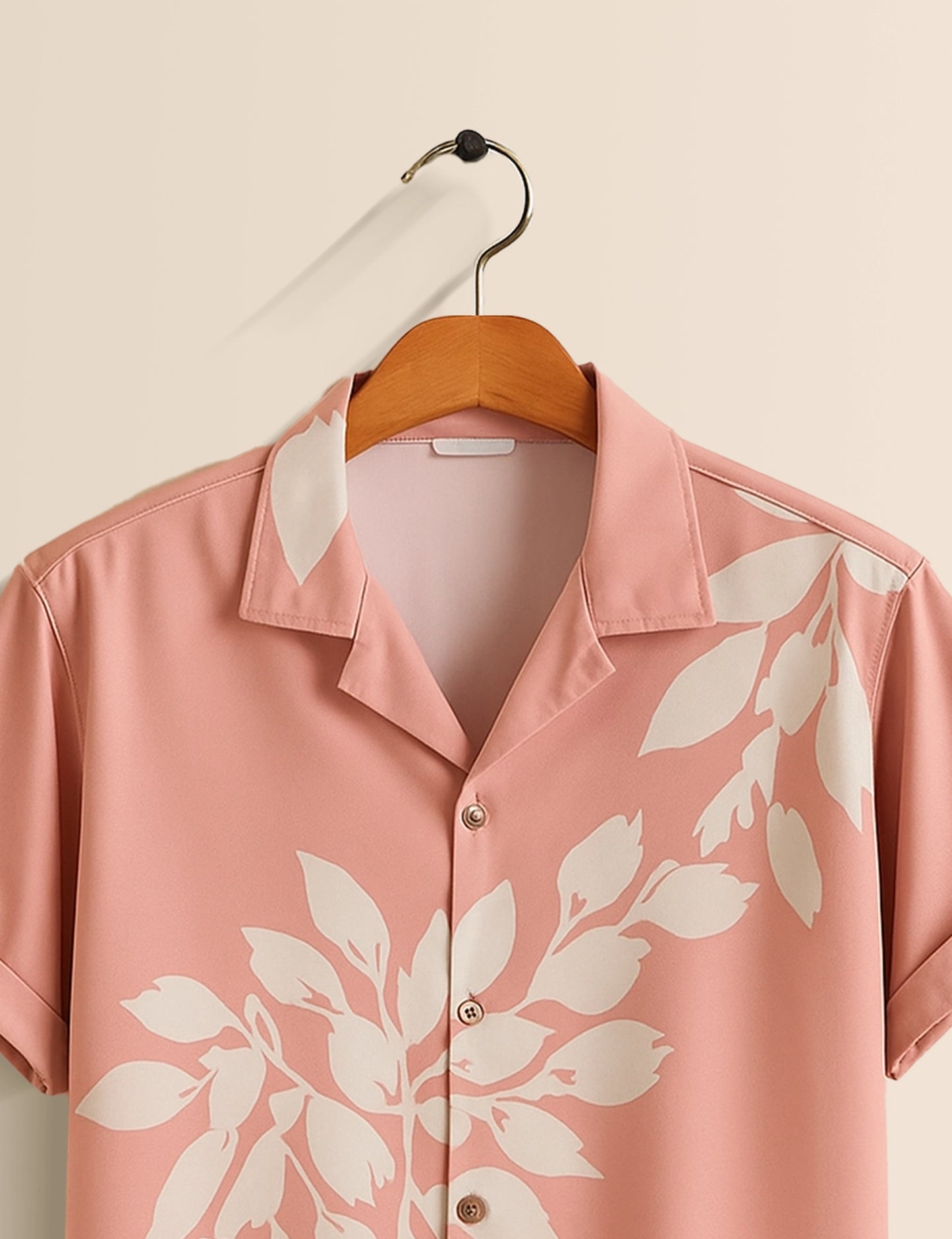 Pink_Floral Work Designer Men's Half Sleeves Printed Shirt Exclusive