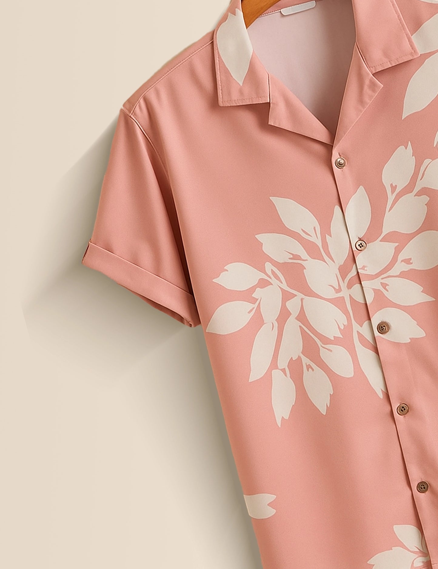 Pink_Floral Work Designer Men's Half Sleeves Printed Shirt Exclusive