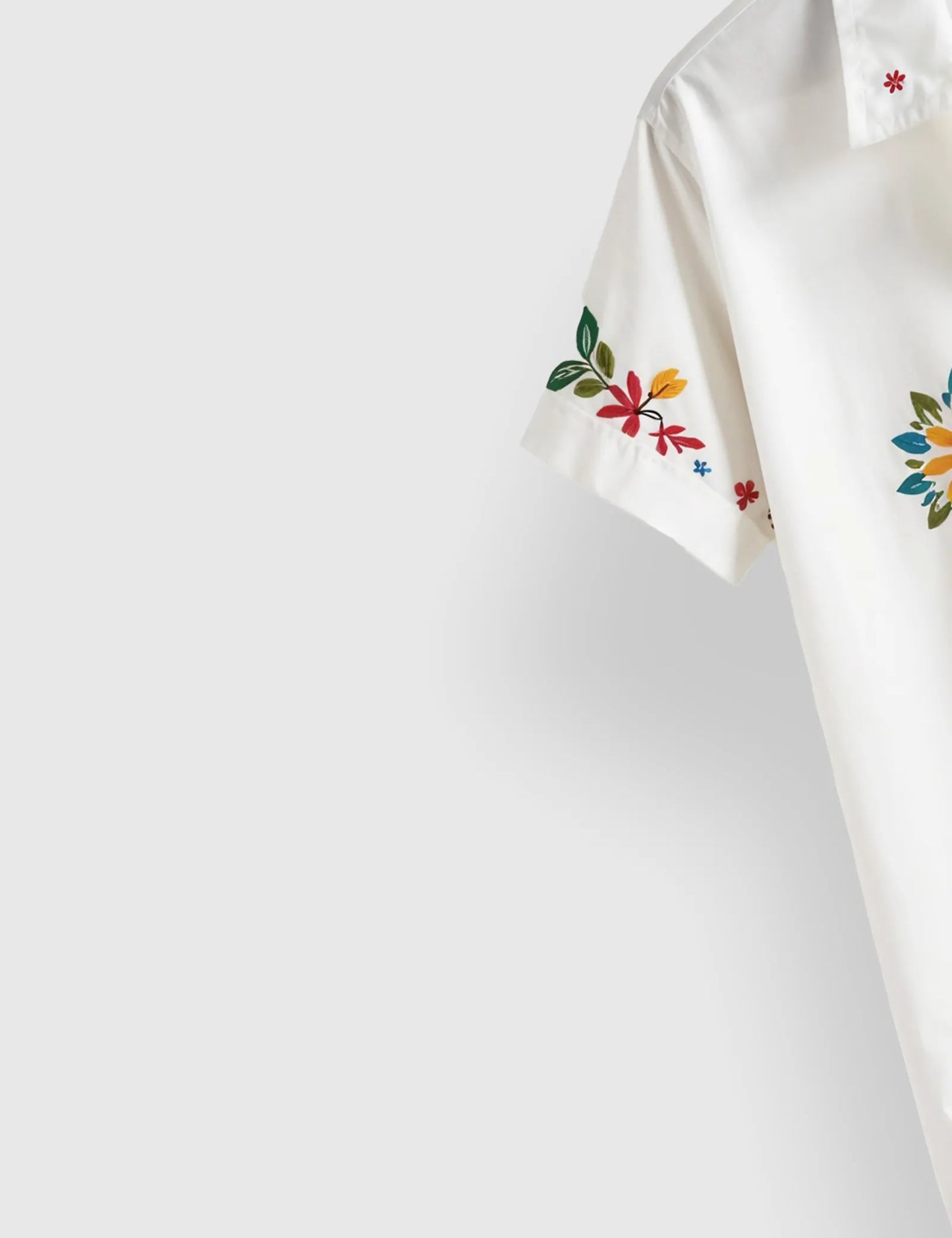 White Sunflower Men's Half Sleeves Printed Shirt Exclusive