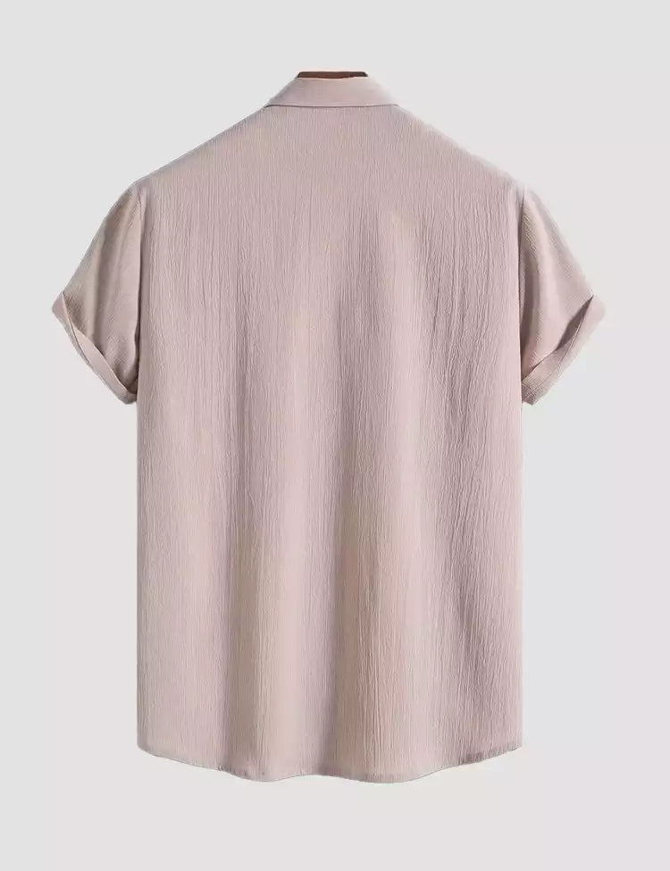 pink color Mens Half Sleeves Shirt Exclusive Material Best Fitting Cotton Corn