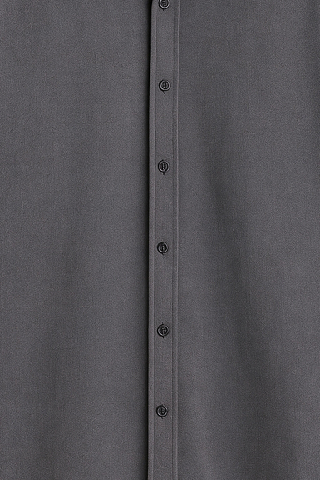 Men Spring And Summer Solid Color Loose Casual Long-Sleeved Shirt Dark Grey Color