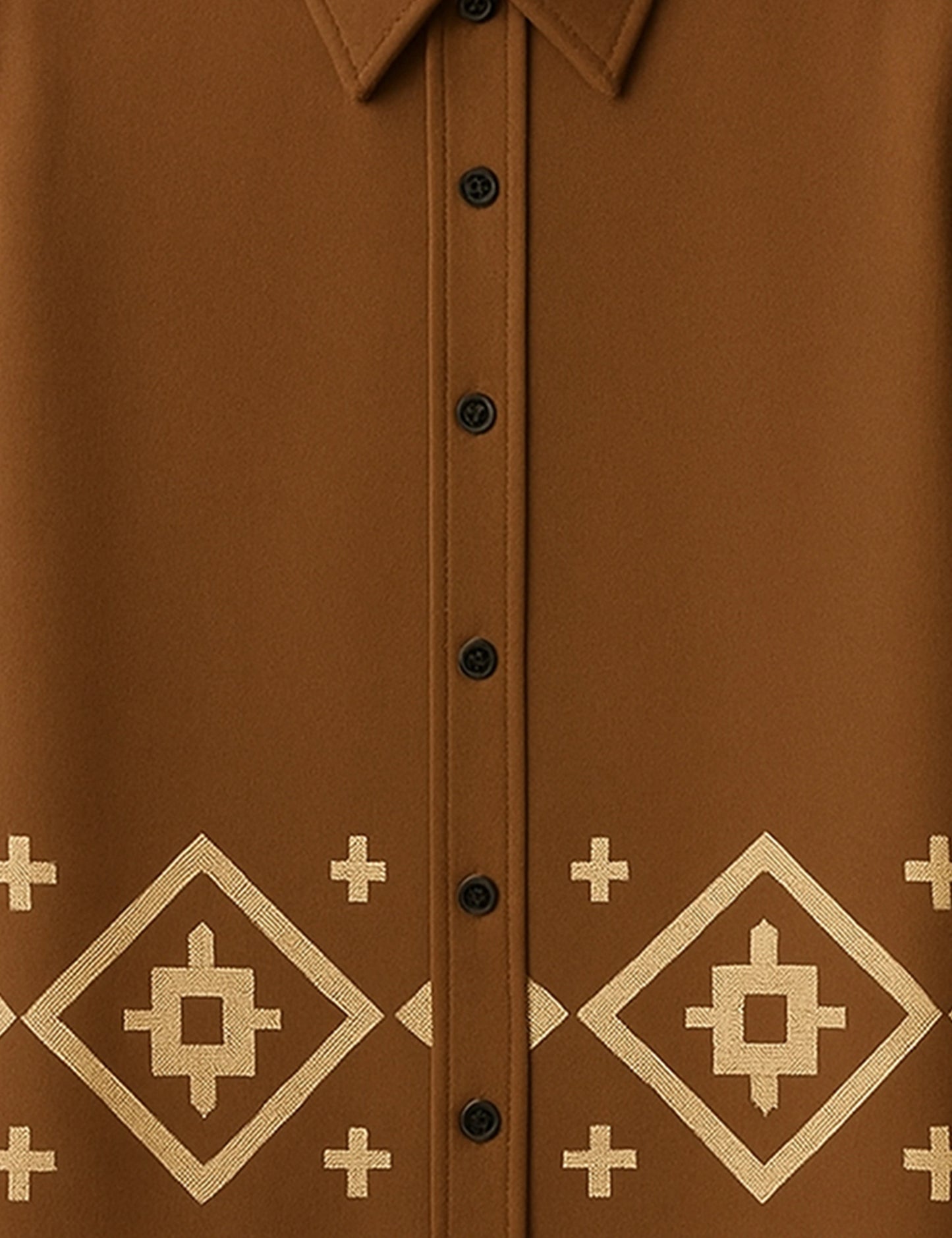 Brown Mandala GenZ Vibe Premium Fancy Shirt – Trendy, Aesthetic & Street-Style Ready