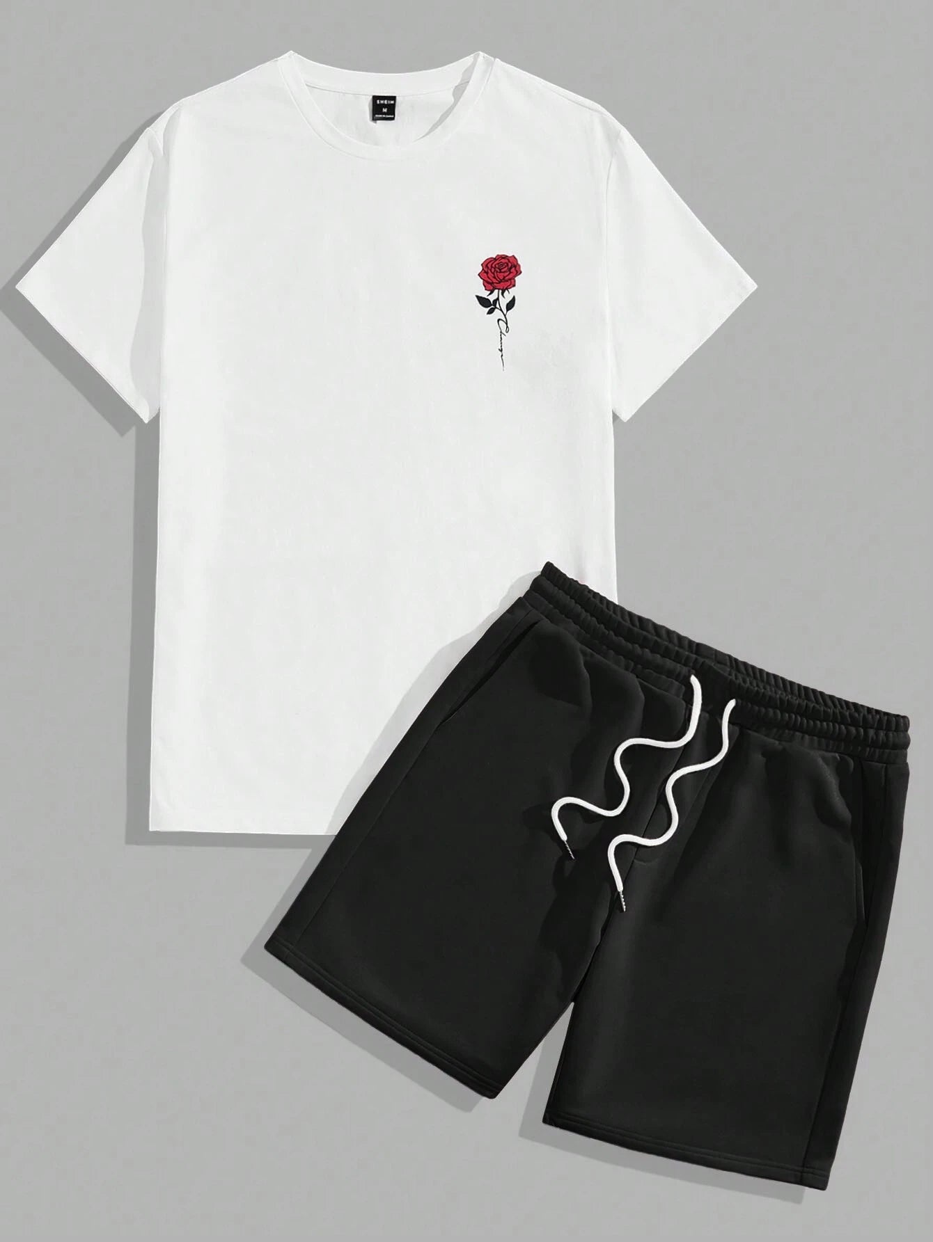 White and Black Solid Design Mens Half Sleeves Cords Cotton Material