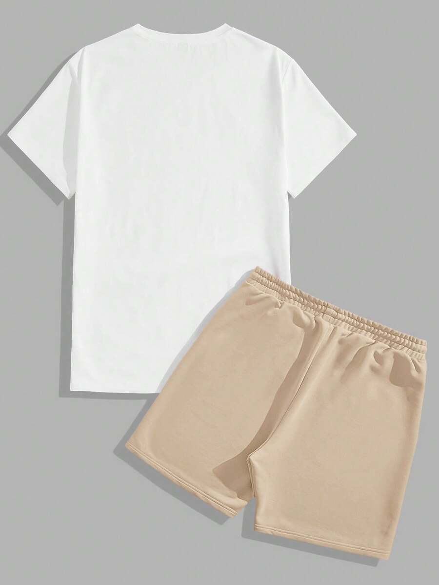White and Cream Solid Design Mens Half Sleeves Cords Cotton Material
