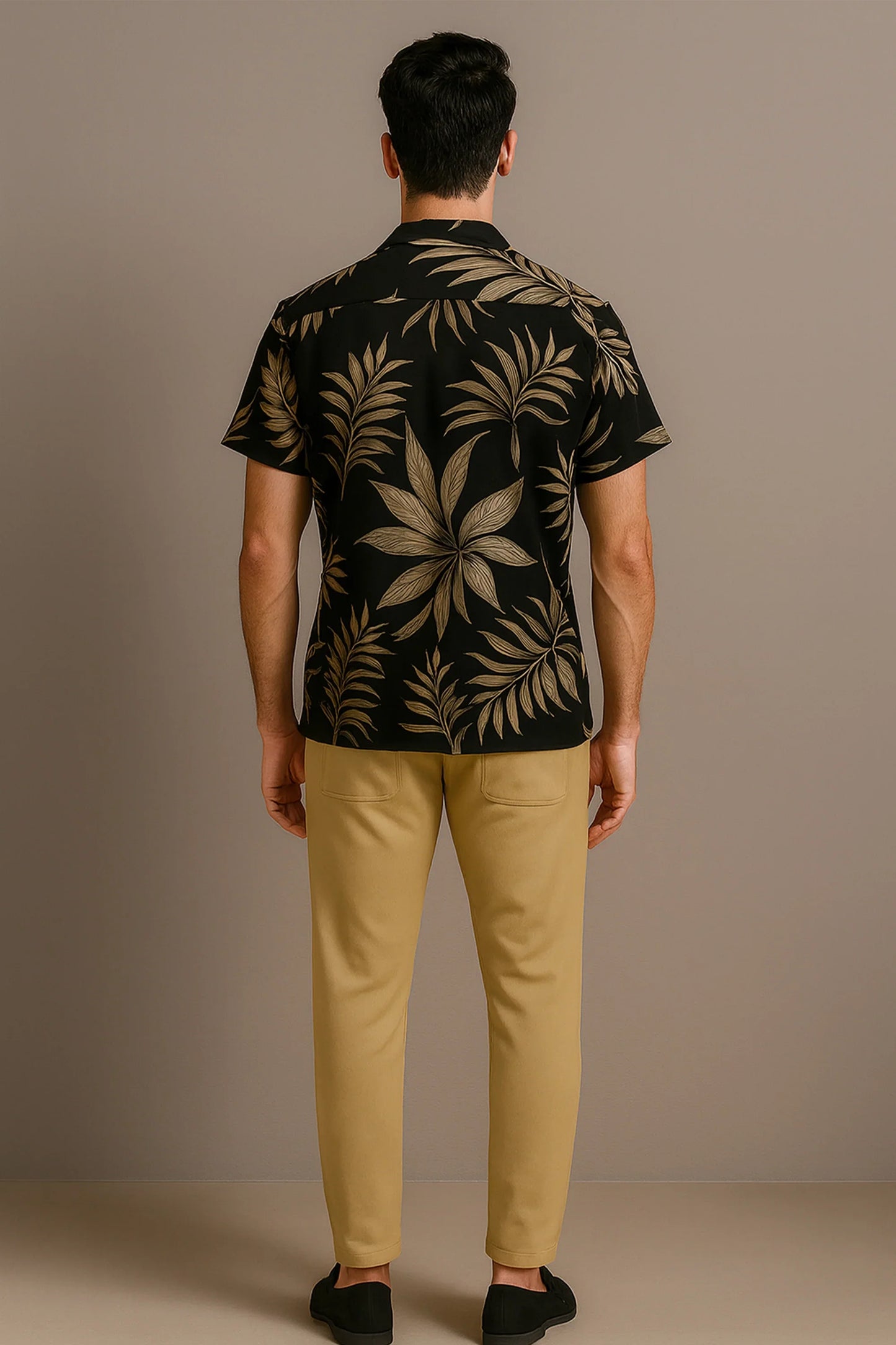 Golden Leaf Men's Casual Half Sleeve Shirt and Full Pant Set - XPCRDF