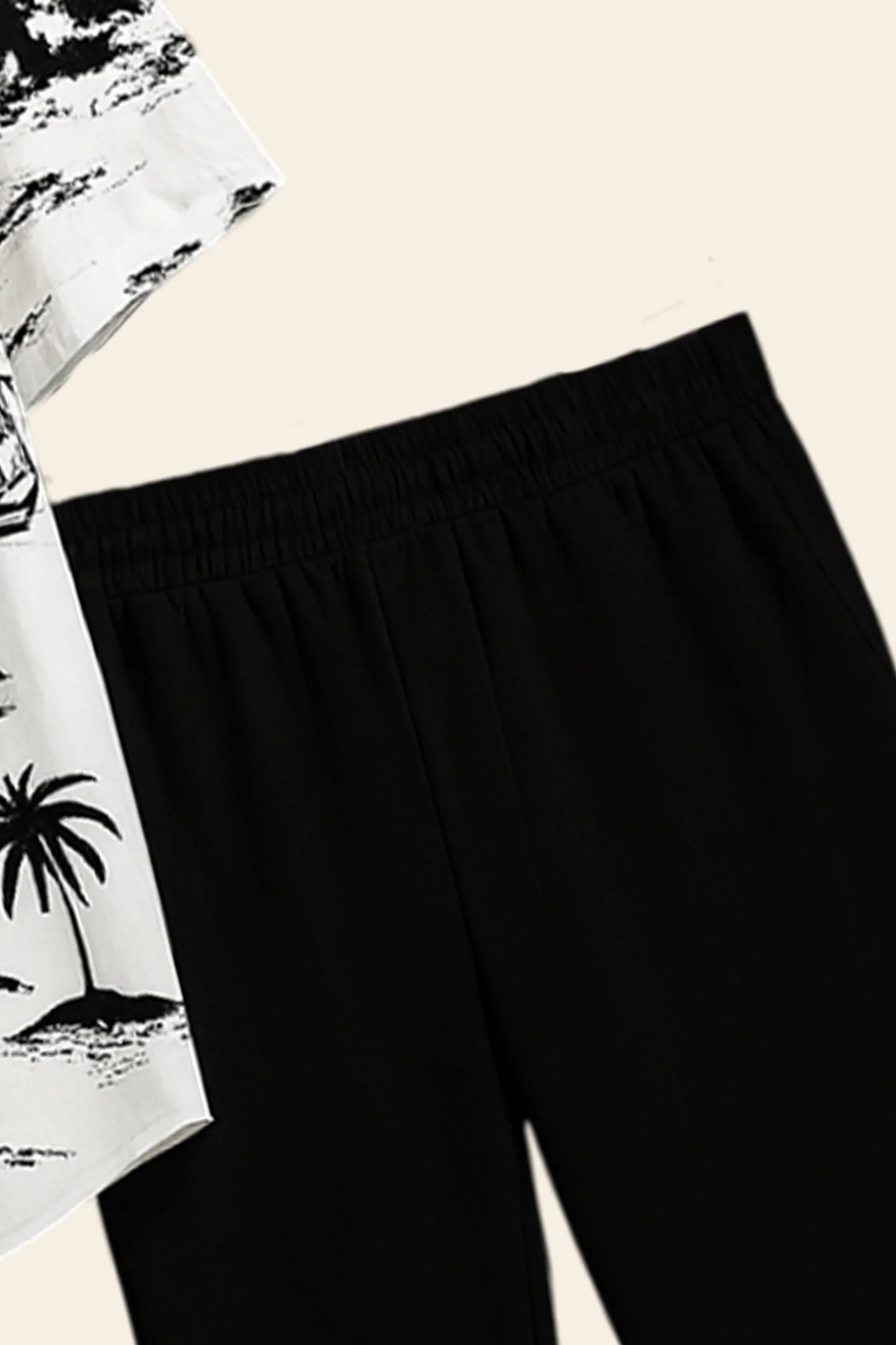 White Beach Men's Casual Half Sleeve Shirt and Full Pant Set - XPCRDF