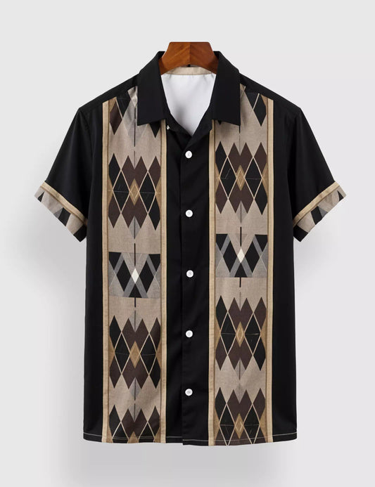 Black Arrow Designer Men's Half Sleeves Printed Shirt Exclusive