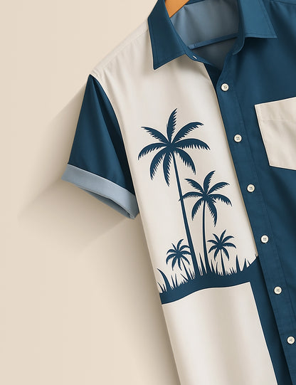 Blue Coconut Designer Men's Half Sleeves Printed Shirt Exclusive