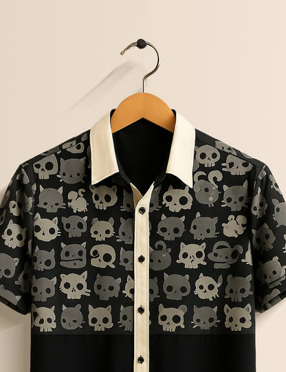 Black Elephant Designer Men's Half Sleeves Printed Shirt Exclusive