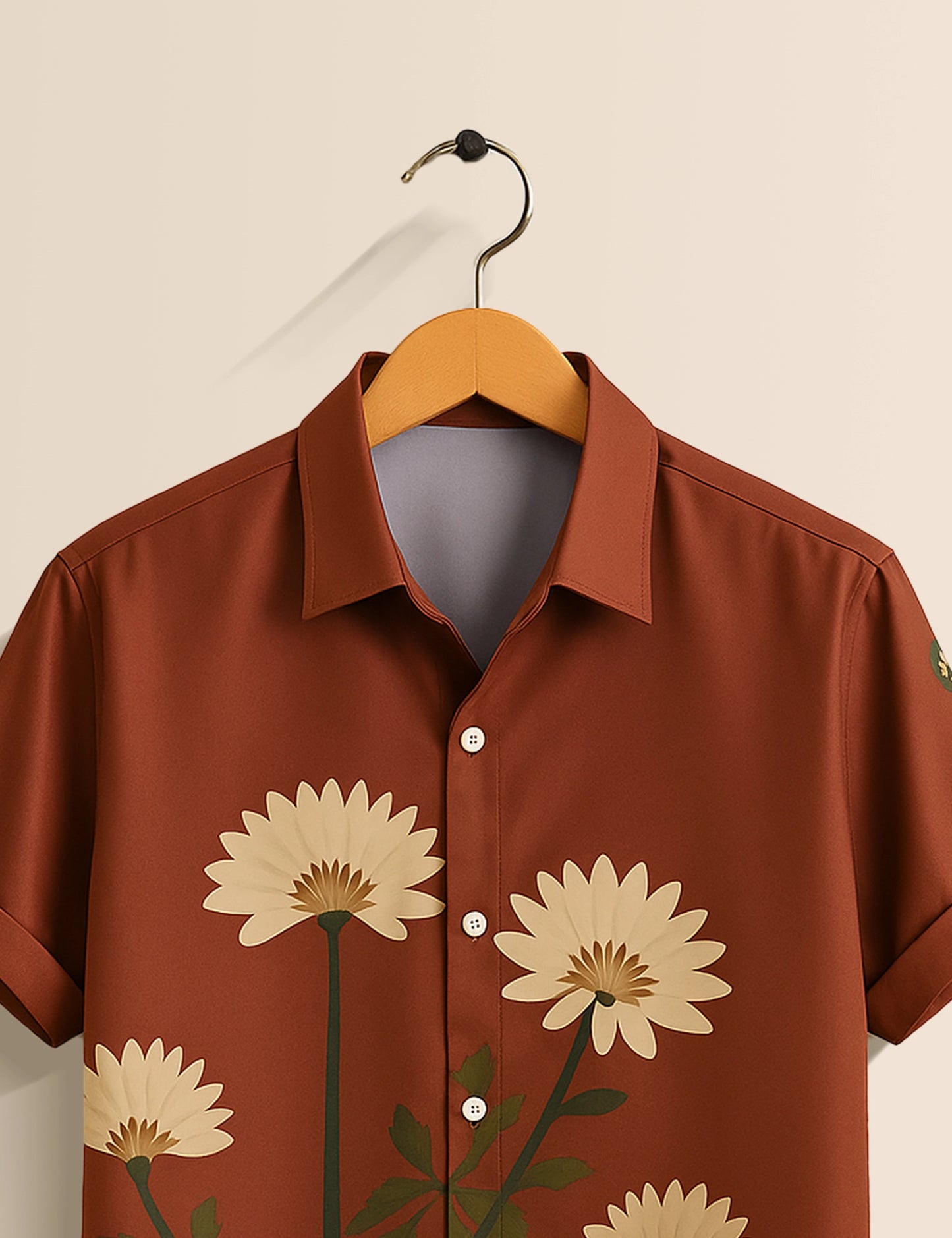 Maroon Lily Men's Half Sleeves Printed Shirt Exclusive