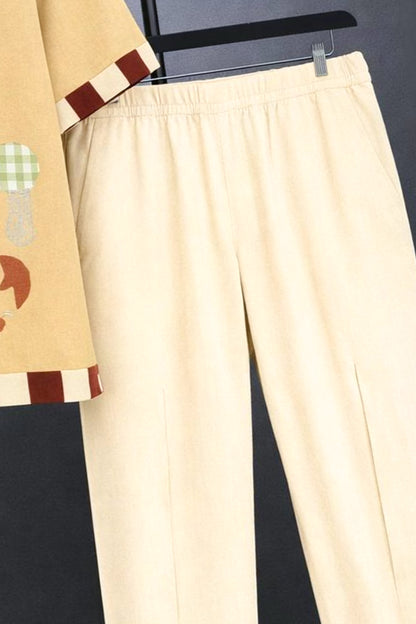 Classy Canvas Story Printed Mens Full Set Trouser and Shirt Half Sleeves - XPCRDF