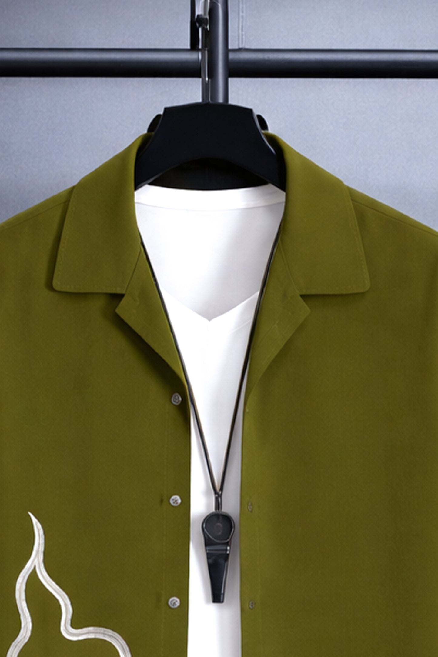 Classy Olive Aura Printed Mens Full Set Trouser and Shirt Half Sleeves - XPCRDF