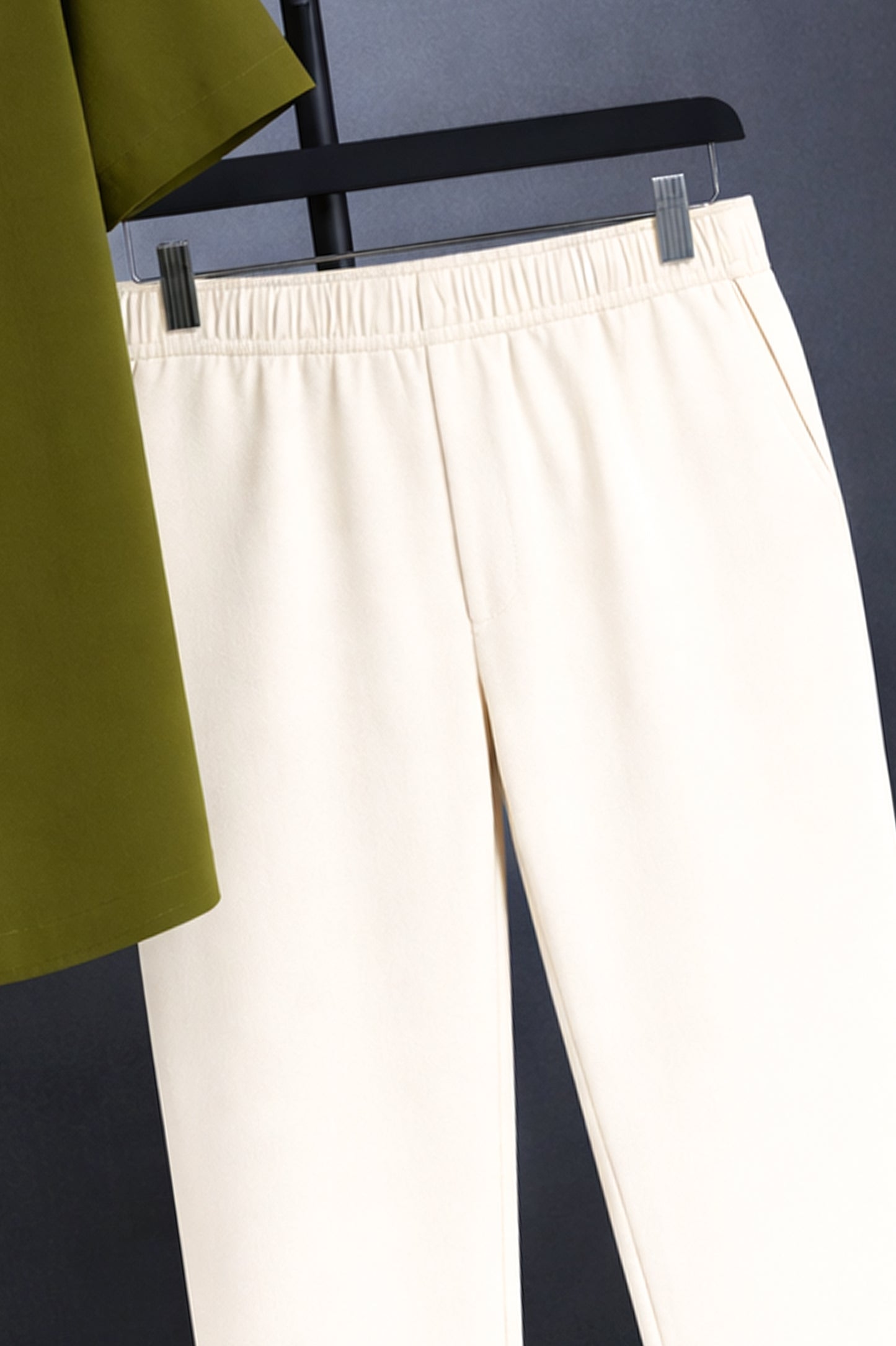 Classy Olive Aura Printed Mens Full Set Trouser and Shirt Half Sleeves - XPCRDF