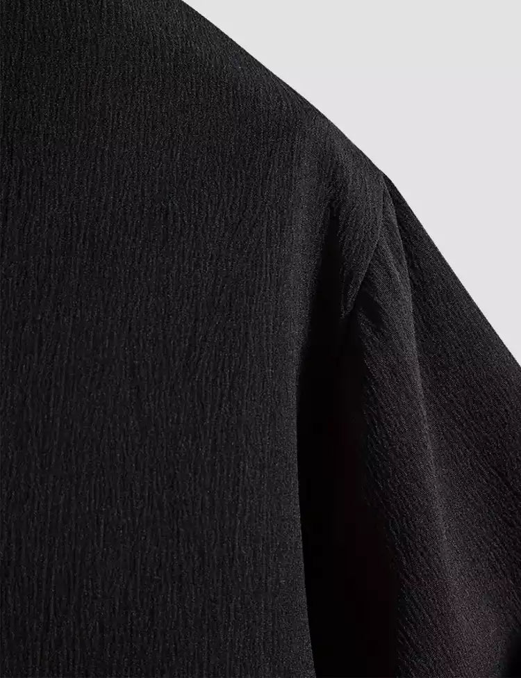 black color Mens Half Sleeves Shirt Exclusive Material Best Fitting Cotton Corn