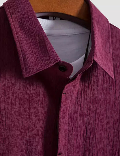burgundy color Mens Half Sleeves Shirt Exclusive Material Best Fitting Cotton Corn