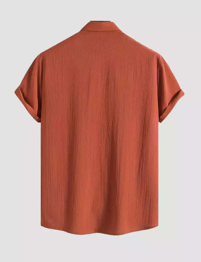 caramel color Mens Half Sleeves Shirt Exclusive Material Best Fitting Cotton Corn