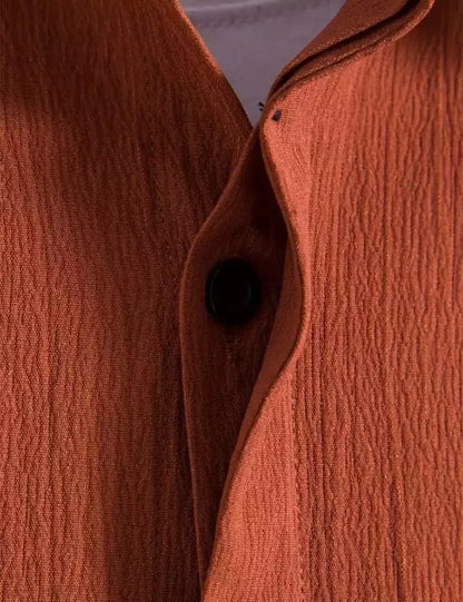 caramel color Mens Half Sleeves Shirt Exclusive Material Best Fitting Cotton Corn