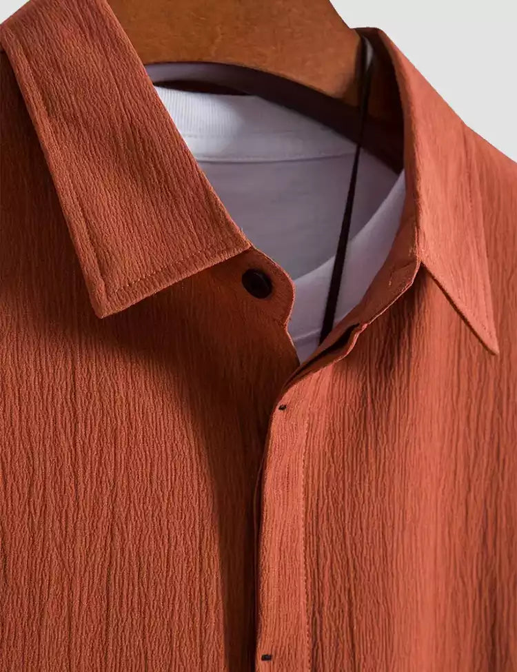 caramel color Mens Half Sleeves Shirt Exclusive Material Best Fitting Cotton Corn