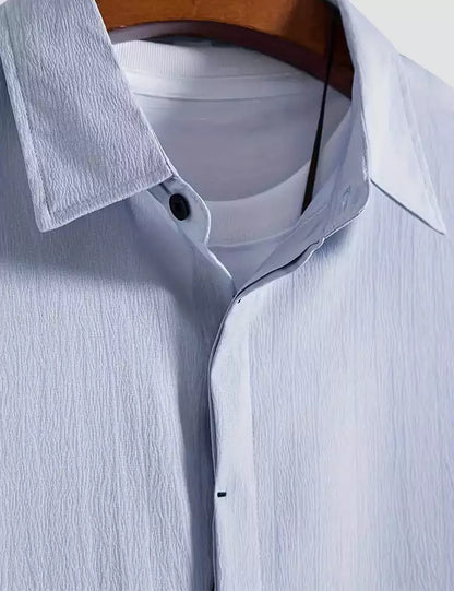 light_blue color Mens Half Sleeves Shirt Exclusive Material Best Fitting Cotton Corn