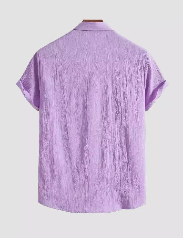 light_purple color Mens Half Sleeves Shirt Exclusive Material Best Fitting Cotton Corn