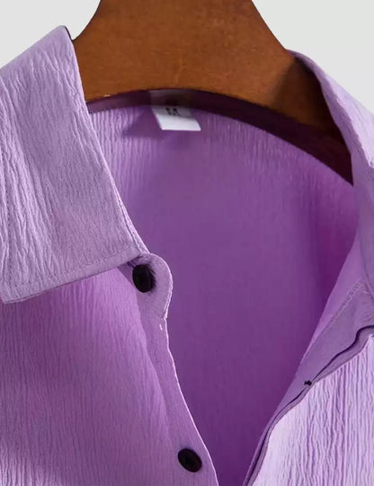 light_purple color Mens Half Sleeves Shirt Exclusive Material Best Fitting Cotton Corn