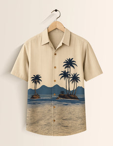 Beach Printed GenZ Vibe Premium Fancy Shirt – Trendy, Aesthetic & Street-Style Ready