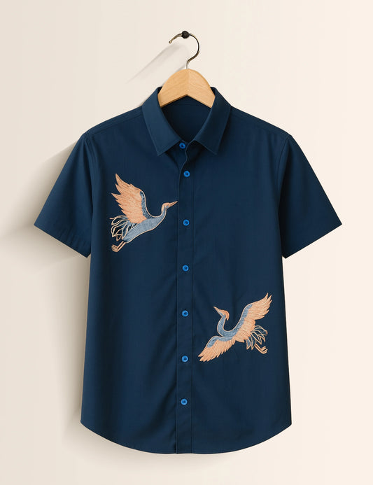 Bird Printed GenZ Vibe Premium Fancy Shirt – Trendy, Aesthetic & Street-Style Ready