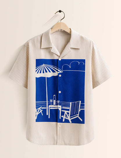 Blue Drink GenZ Vibe Premium Fancy Shirt – Trendy, Aesthetic & Street-Style Ready