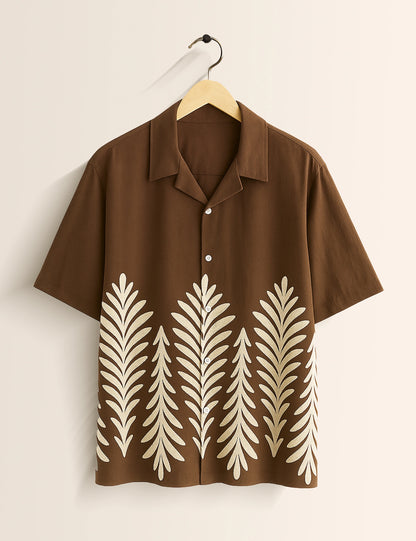 Brown Color GenZ Vibe Premium Fancy Shirt – Trendy, Aesthetic & Street-Style Ready