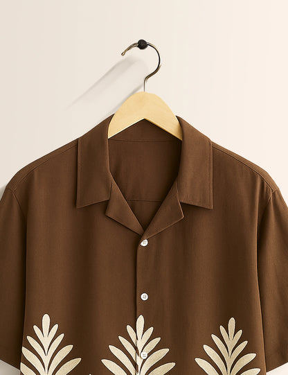 Brown Color GenZ Vibe Premium Fancy Shirt – Trendy, Aesthetic & Street-Style Ready