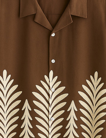 Brown Color GenZ Vibe Premium Fancy Shirt – Trendy, Aesthetic & Street-Style Ready