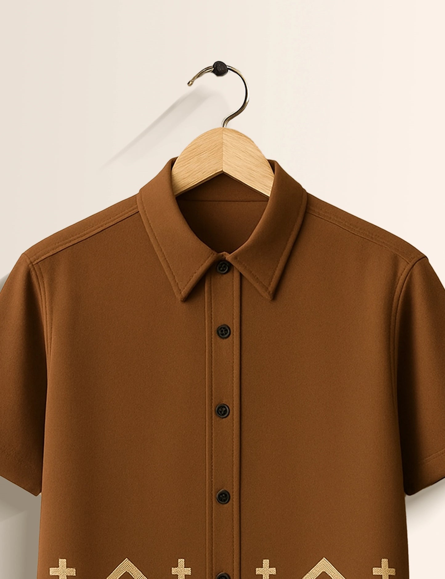 Brown Mandala GenZ Vibe Premium Fancy Shirt – Trendy, Aesthetic & Street-Style Ready