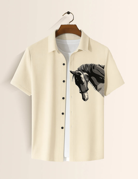 Horse Printed GenZ Vibe Premium Fancy Shirt – Trendy, Aesthetic & Street-Style Ready