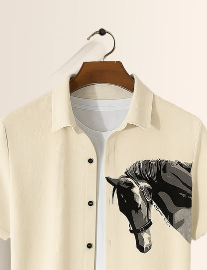 Horse Printed GenZ Vibe Premium Fancy Shirt – Trendy, Aesthetic & Street-Style Ready