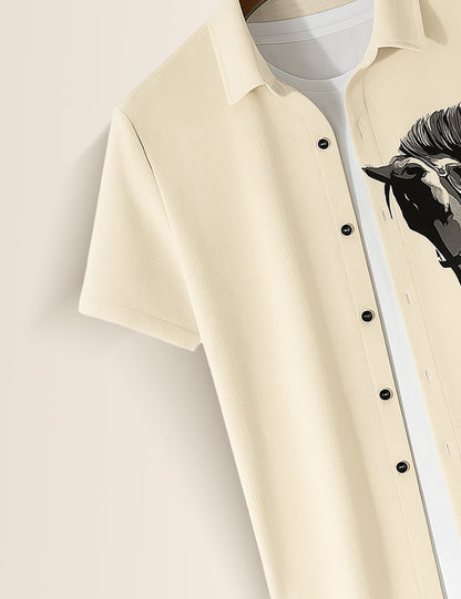 Horse Printed GenZ Vibe Premium Fancy Shirt – Trendy, Aesthetic & Street-Style Ready