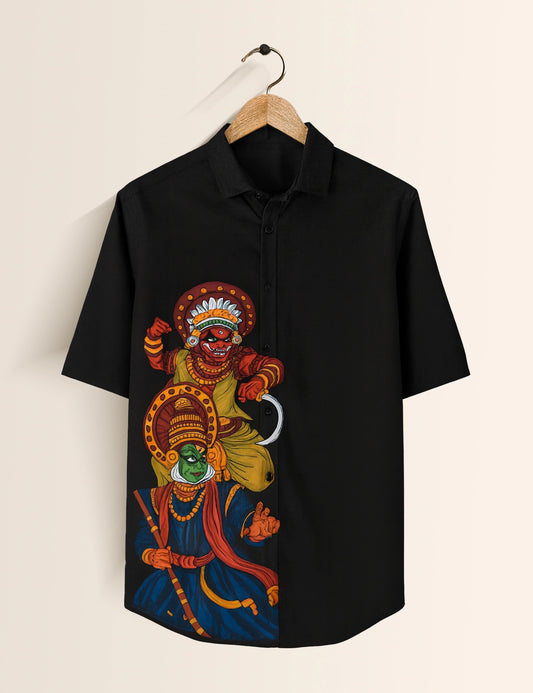 Kathakali Printed GenZ Vibe Premium Fancy Shirt – Trendy, Aesthetic & Street-Style Ready